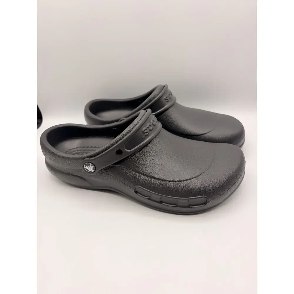 Crocs Bistro Work Clog Sandals Comfort 10075 Unisex Black M9 W11 NWT